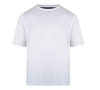 KAM Pure Cotton/Cotton Rich Plain Tee Shirt in White in 4XL