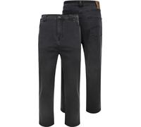 Kam Regular Fit Stretch Jeans Pockets Belt Loop Button Fastening in Charcoal 50 Waist Short Leg (03)