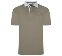 Kam Rugby Polo Plain Short Sleeved Contrast Collared Mens Plus Size 2XL-8XL 5549 (UK, Alpha, 7XL, Plus, Regular, Laurel Oak)