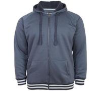 KAM Sherpa Hoodie Zip Up Long Sleeve Drawstring Hood Casual Mens Plus Size 7074 (UK, Alpha, 8XL, Plus, Regular, Midnight)