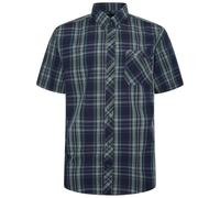 KAM Short Sleeve Check Shirt for Men in Teal, 3XL