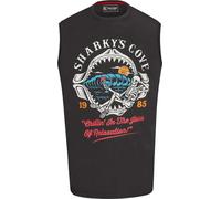 KAM Sleeveless Vest Sharkeys Cove Crew Neck T Shirt Tank Mens Size 2XL-8XL 5762 (UK, Alpha, 5XL, Plus, Regular, Black)
