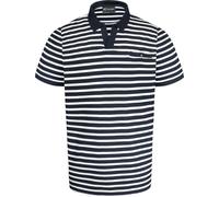 KAM Striped Polo Shirt V Neck Short Sleeve Cotton Top Mens Plus Size 2-8XL 5515 (UK, Alpha, 4XL, Plus, Regular, Navy)