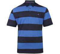 KAM Striped Rugby Polo Shirt for Men in Navy/Blue, 5XL