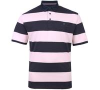 KAM Striped Rugby Polo Shirt for Men in Pink/Navy, 6XL