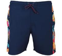 KAM Swimwear Trunks Pineapple Print Stretch Shorts Drawstring Mens 2XL-8XL 3017 (UK, Alpha, 5XL, Regular, Regular, Navy)