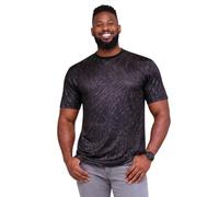 KAM T-Shirt Active Performance Short Sleeve Graphic Print Crew Neck Gym Mens Plus Size 2XL-8XL AP003 (UK, Alpha, XXL, Plus, Regular, Black)