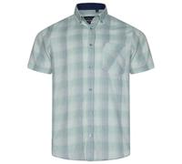 Kam Textured Check Shirt Short Sleeve Casual Button Up Mens Plus Size 2-8XL 6382 (Mint, 7XL)