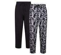 Kam Twin Pack Camo/Plain Long Pants for Men in Black 8XL
