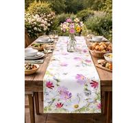 Kamaca SPRING MAGIC Series print with flowers, Polyester, colorful, Tischläufer 140x40cm