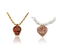 Kamada Combination of Shri radha name lotus spiritual pendant tulsi mala and exquisite Radha krishna pan Tulsi (basil) mala,Spritual Pendant Necklace for Women and Men