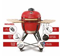Kamado Bono Media 20" BBQ Grill Smoker Ceramic Egg Charcoal Cooking Oven Outdoor