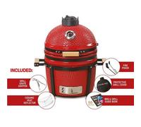 Kamado Bono Minimo 15'' Ceramic Bbq Grill In Red Colour