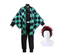 Kamado Nezuko Cosplay Costume Kamado Tanjiro/Kochou Shinobu Japanese Anime Kimono Complete Set Halloween Carnival Party Fancy Dress Role Play Outfit