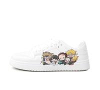 Kamado Tanjiro Sneakers Unisex Kamado Nezuko/Agatsuma Zen'itsu Anime Peripheral Printing White Shoes Anime Sports Casual Low Sneaker