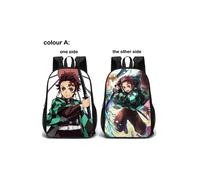 (Kamado Tanjirou) 17 Inch Demon Slayer School Bag Double-sided Backpack Kids Gift Large Size
