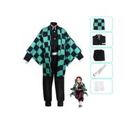 (Kamado Tanjirou Suit, 150cm) Kimetsu Slayer Demon No Yaiba Kamado Nezuko Kids Cosplay Kimono Robes Costume