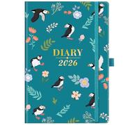 Kamaking 2026 Diary - A5 Diary 2026 Week to View, January 2026 - December 2026, 12 Months Calendar Planner with Elegant Hardcover, Elastic Pen Loop, Back Pocket, 21.3 x 14.7 x 1.6 cm