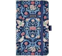Kamaking Pocket Diary 2026 - A6 Diary 2026, Pocket Diary 2026 Small Week to View with Pen Loop, Back Pocket, Jan. 2026-Dec. 2026, Birds,16×10×1.5 cm