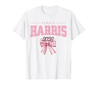 Kamala Harris 2028 for President Pink Coquette Bow Girls T-Shirt