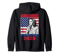 Kamala Harris 2028 Madam President USA Election Campaign Zip Hoodie