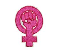 Kamala Harris Girl Power fist Pride Patch, Pink Feminist Resistance Embroidered Iron on sew on Patch Applique for Clothing