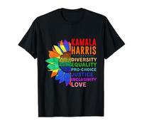 Kamala Harris Social Justice Sunflower Love Equality T-Shirt