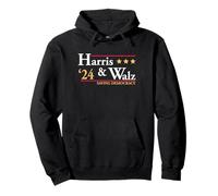Kamala Harris Tim Walz Saving Democracy Election Campaign Pullover Hoodie