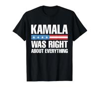 Kamala was Right About Everything - American Flag Value Graphic T-Shirt, Men, Black, M
