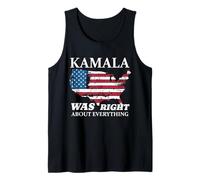 Kamala was Right About Everything - USA Flag Map Retro Tank Top