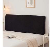 Kamanan Bed Headboard Cover, Stretch Headboard Cover Dustproof All-Inclusive Bed Head Protector Cover Slipcover Protector for Upholstered Headboard (Black, 150 cm)