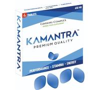 KAMANTRA™ - Mantra to Enhance Your Performance - Extra Strength Performance Enhancing, Stamina Endurance Booster Blue Supplement Tablets for Men - 4 Ginseng Tablets