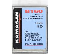 Kamasan B160 Trout Medium Short Shank Fly Hooks - Sz06