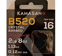 KAMASAN B520 FISHING HOOKS TO NYLON - SIZE 16 - ROACH, BREAM, SKIMMERS, GUDGEON, PERCH - CANAL , RIVERS, LAKES FISHING TACKLE