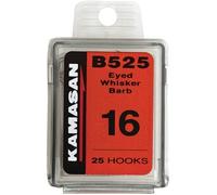 Kamasan B525 Eyed Whisker Barb Hooks - Size 14