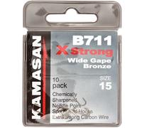 Kamasan B711 Wide Gape Bronze Hooks - 21 Barbless
