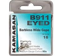 Kamasan B911 Extra Strong Eyed Fishing Hooks - Size 16, Brown, One Size
