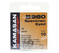 Kamasan B980 Barbed Specimen Eyed Hooks - Size 10, One Size