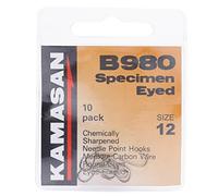 Kamasan B980 Barbed Specimen Eyed Hooks (Size 12)