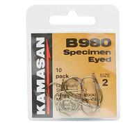 Kamasan B980 Barbed Specimen Eyed Hooks - Size 2, One Size