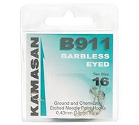 Kamasan B981 Eyed Barbless Hooks - Size 16, One Size