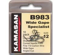Kamasan Hooks B983 #16 10 Pack Wide Gape Curved Needle Point