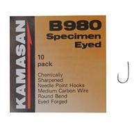 Kamasan Size 10 B980 Barbed Fishing Hooks FIVE Packets (50 Hooks)