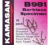 Kamasan Size 14 B981 Barbless Fishing Hooks FIVE Packets (50 Hooks)