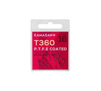 Kamasan T360 Extra Strong Eyed Barbless Circle Hooks - Method Feeder Fishing Hooks for Carp, F1 & Match Fishing (16)