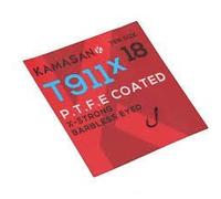 Kamasan T911X P.T.F.E Coated X-Strong Barbless Eyed Hook Size 12