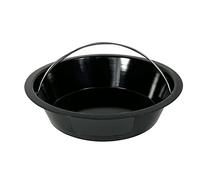 KAMaster Ash Can with Handle Compatible with XL Big Green Egg,Charcoal Ash Collector Must Haves Green Eggs Accessories Carbon Steel Ash Pot with Enamel Coating Steel Folding Handle Kamado Ash Basket