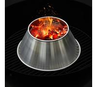 KAMaster Stainless Steel BBQ Whirlpool Without Coating for Weber Kettle 18",22",26.75" WSM,One-Piece BBQ Whirlpool Without Welding for L/XLarge Green Egg,KamadoJoe Grill,Charcoal Briquet Holder