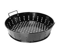 KAMaster XLarge Charcoal Basket Carbon Steel Fire Bowl for XLarge Big Size Green Egg,Heavy Duty Enamel Coated Carbon Steel Charcoal Ash Basket with Handles(Fit for XL)
