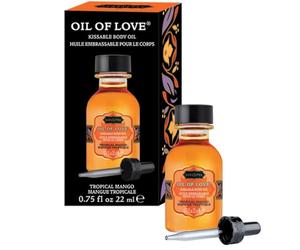 KamaSutra Oil of Love Tropical Mango Lubricant, 22 ml, Orange, 12005